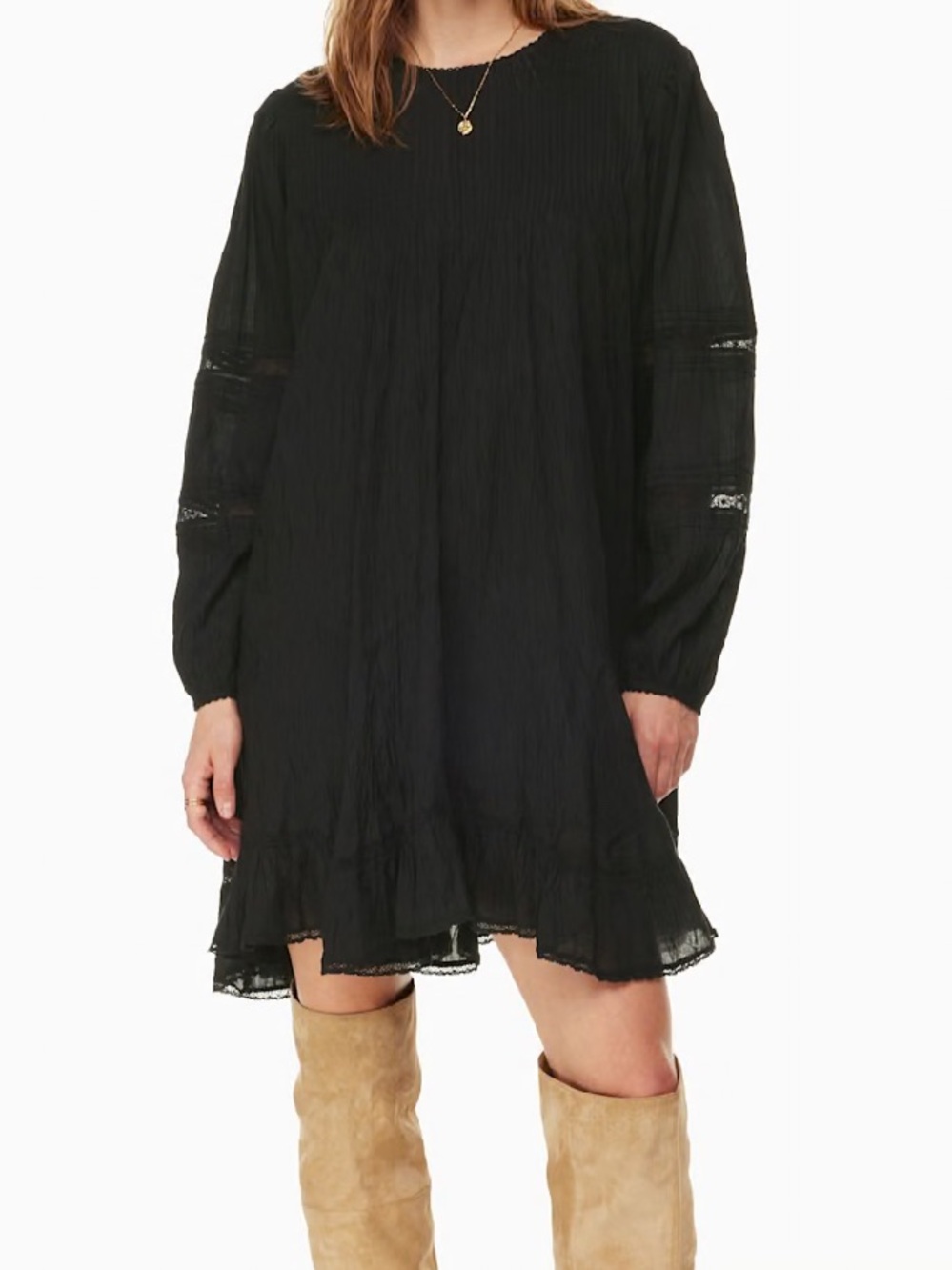 Aritzia Wilfred White Lightweight Pleated Tunic Tealight Dress 5642 - Picture 7 of 7
